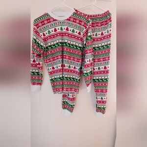 Sara's Prints Christmas Holiday Pajama Set Kids size 12